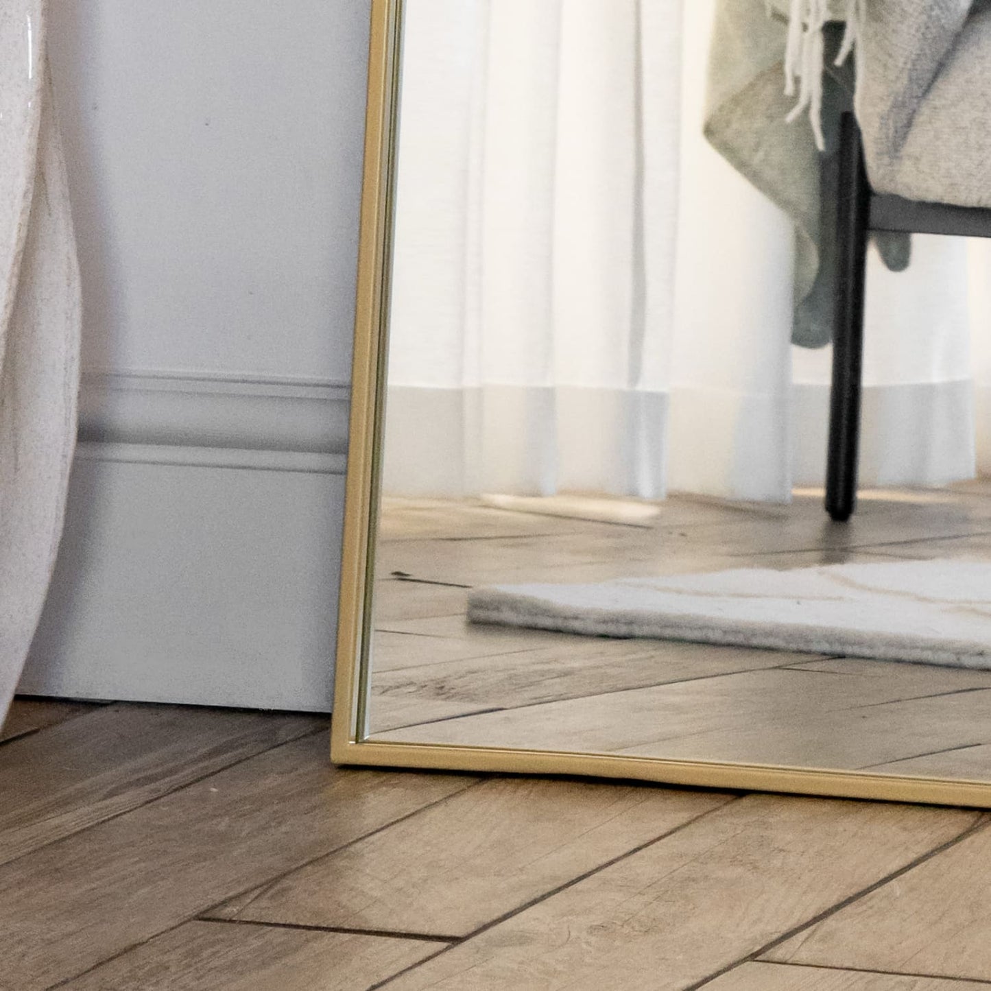 Yoko - Gold Metal Gentle Arch Mirror - 150cm x 60cm