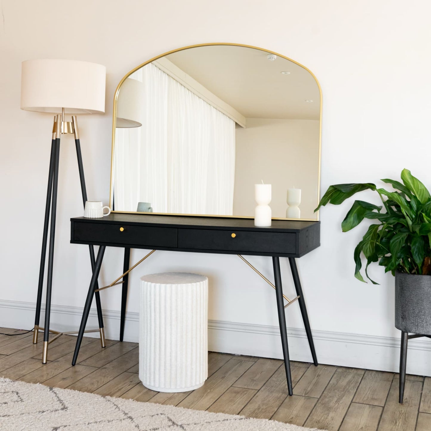 Yoko - Gold Metal Gentle Arch Mirror - 95cm x 120cm