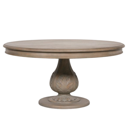 Maison Reproductions Rustic Washed 150cm Round Acorn Dining Table - WDT020