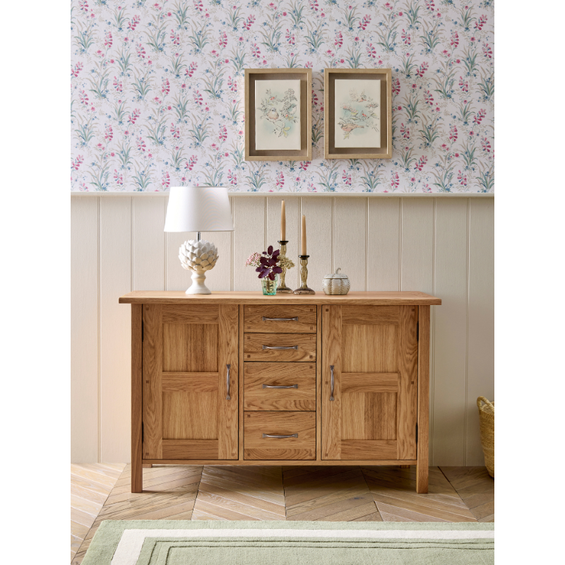 Laura Ashley Milton 2 Door 4 Drawer Sideboard in Oak	Wood - 3190241