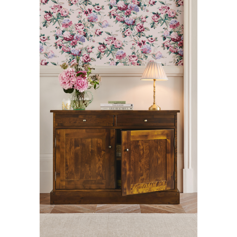 Laura Ashley Garrat 2 Door 2 Drawer Sideboard in Dark Chestnut - 3394844 - White Bear Furnishings