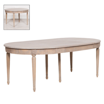 Maison Reproductions Rustic Wooden Extendable 117cm Dining Table - WFA60