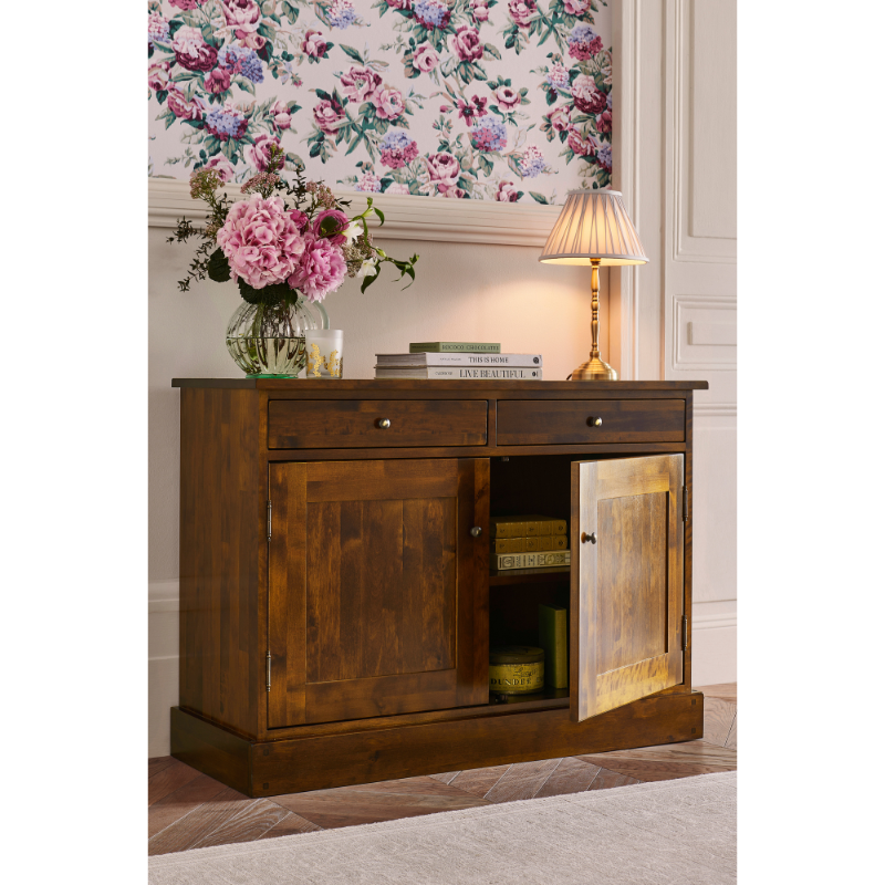 Laura Ashley Garrat 2 Door 2 Drawer Sideboard in Dark Chestnut - 3394844 - White Bear Furnishings