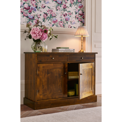 Laura Ashley Garrat 2 Door 2 Drawer Sideboard in Dark Chestnut - 3394844 - White Bear Furnishings
