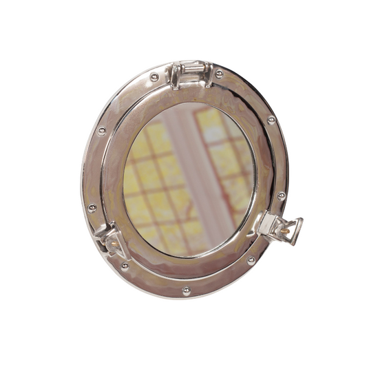 Medium Handcrafted Polished Port Hole Mirror - FM61