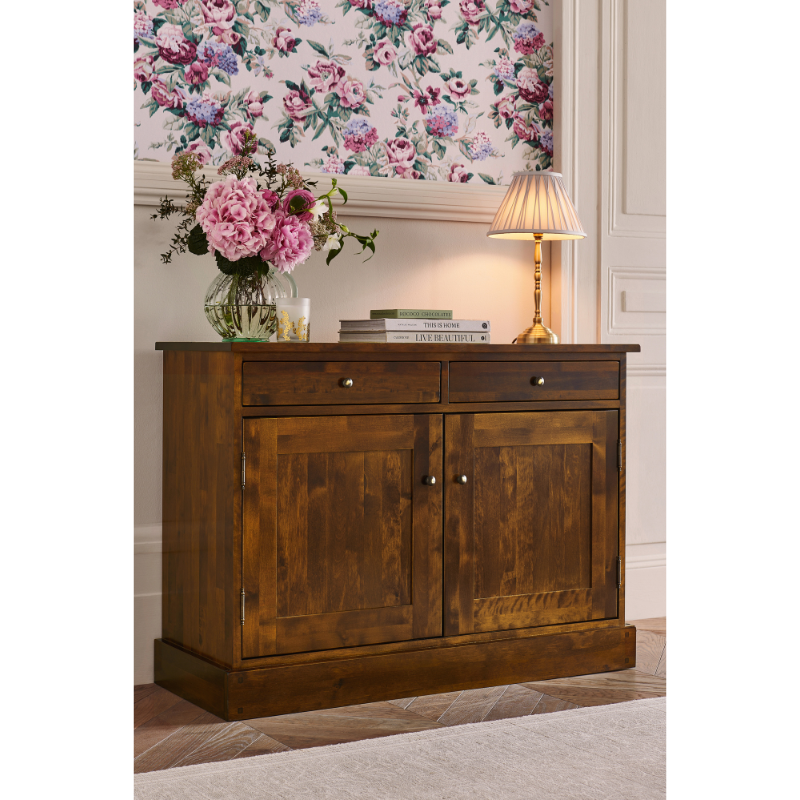 Laura Ashley Garrat 2 Door 2 Drawer Sideboard in Dark Chestnut - 3394844 - White Bear Furnishings