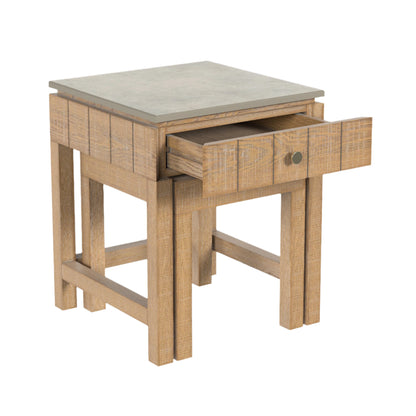 Laura Ashley Braystone Washed Oak 1 Drawer Nest of Tables - 3251007