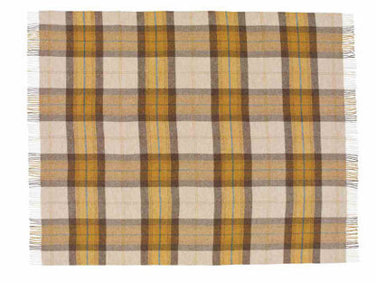 Skye Shetland Pure New Wool Throw - Gold