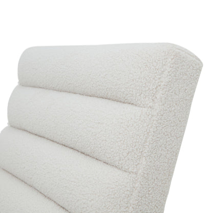 Ergonomic Bouclé Ribbed Ark Armchair - 23084