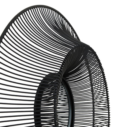 Handcrafted Small Chico Black Metal Wire Wall Mirror - 23585