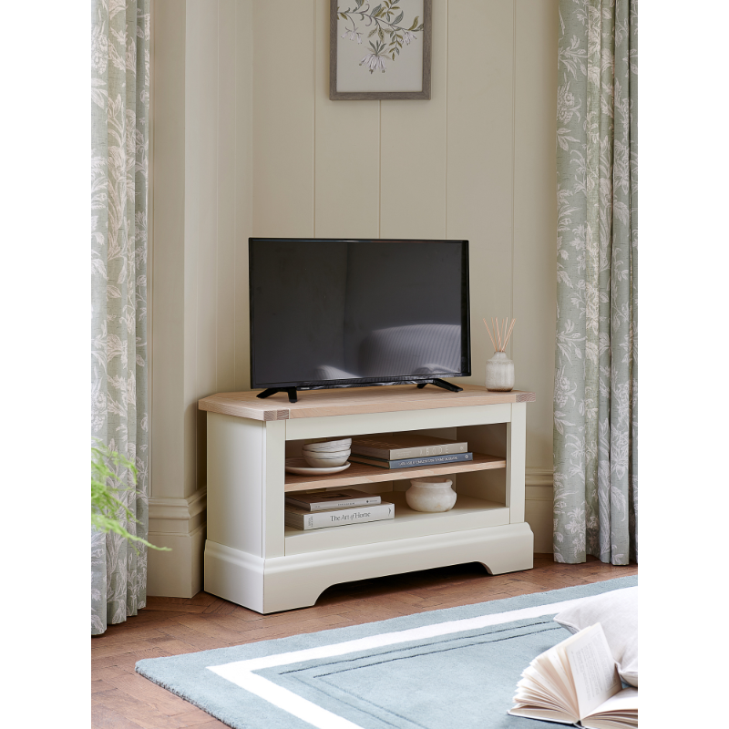 Laura Ashley Dorset Corner TV Unit	in White - 3691956 - White Bear Furnishings