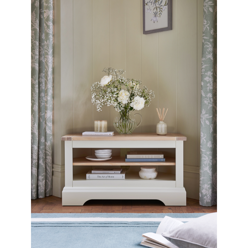 Laura Ashley Dorset Corner TV Unit	in White - 3691956 - White Bear Furnishings