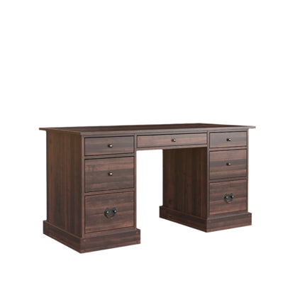 Laura Ashley Garrat 7 Drawer Desk in Dark Chestnut - 3467368 - White Bear Furnishings