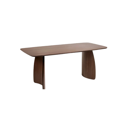 Fishe & Lilly Walnut Dining Table with Curved Legs