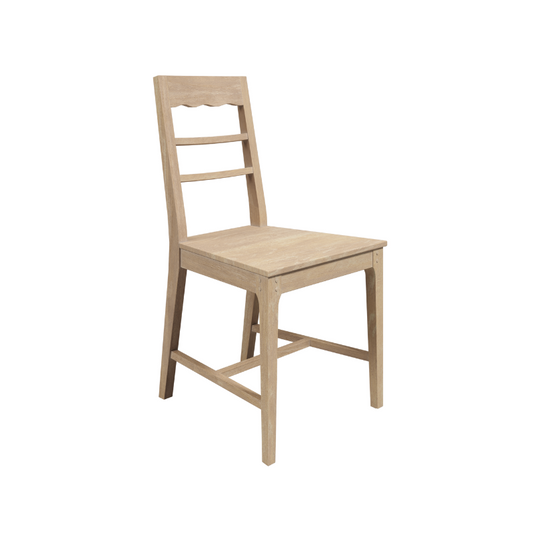 A Laura Ashley Washed Oak dining chair with a slatted backrest and seat, displayed against a white background.