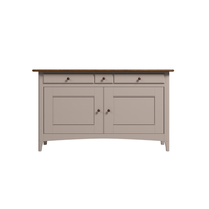 Laura Ashley Hapton 2 Door 3 Drawer Sideboard in Soft Truffle & Dark Chestnut - 3311004