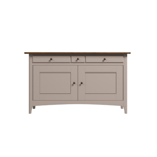 Laura Ashley Hapton 2 Door 3 Drawer Sideboard in Soft Truffle & Dark Chestnut - 3311004