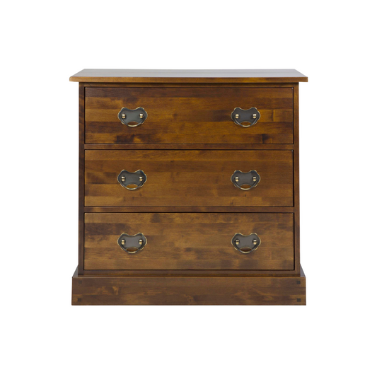 Laura Ashley Garrat 3 Drawer Chest in Dark Chestnut - 3553047 - White Bear Furnishings