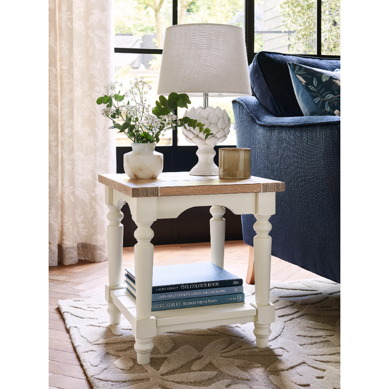 Laura Ashley Dorset Side Table in White - 3692025 - White Bear Furnishings