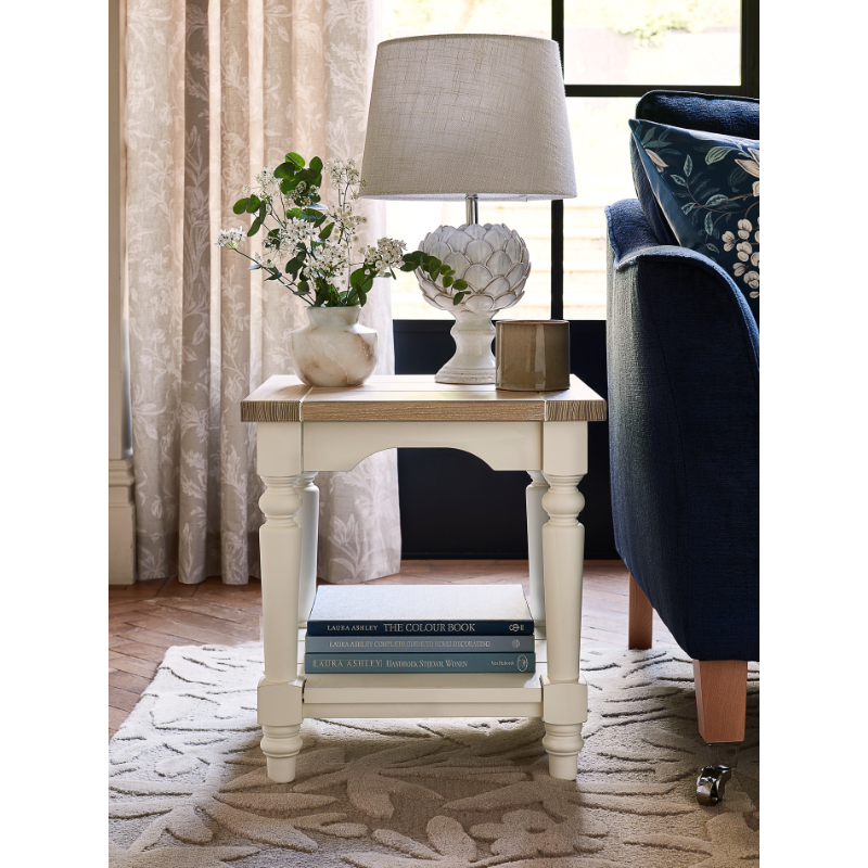 Laura Ashley Dorset Side Table in White - 3692025 - White Bear Furnishings