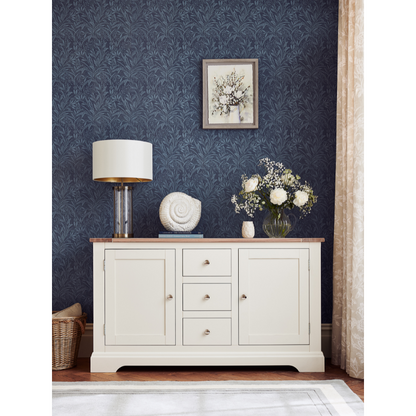 Laura Ashley Dorset 2 Door 3 Drawer Sideboard in White - 3691997 - White Bear Furnishings