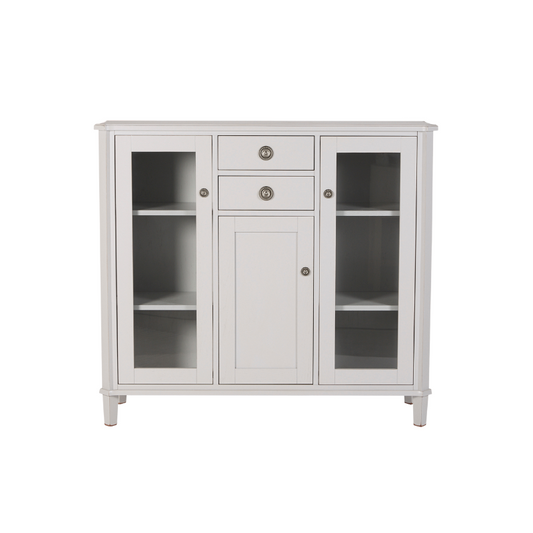 Laura Ashley 3 Door 2 Drawer Low Display Cabinet Unit - White Bear Furnishings
