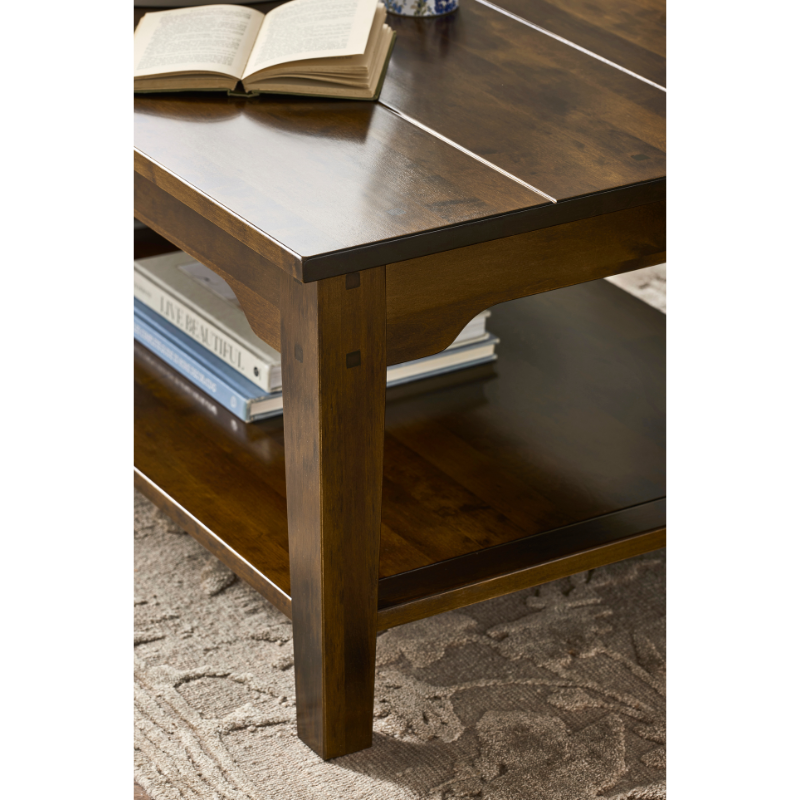 Laura Ashley Garrat Rectangular Coffee Table in Dark Chestnut - 3575441 - White Bear Furnishings