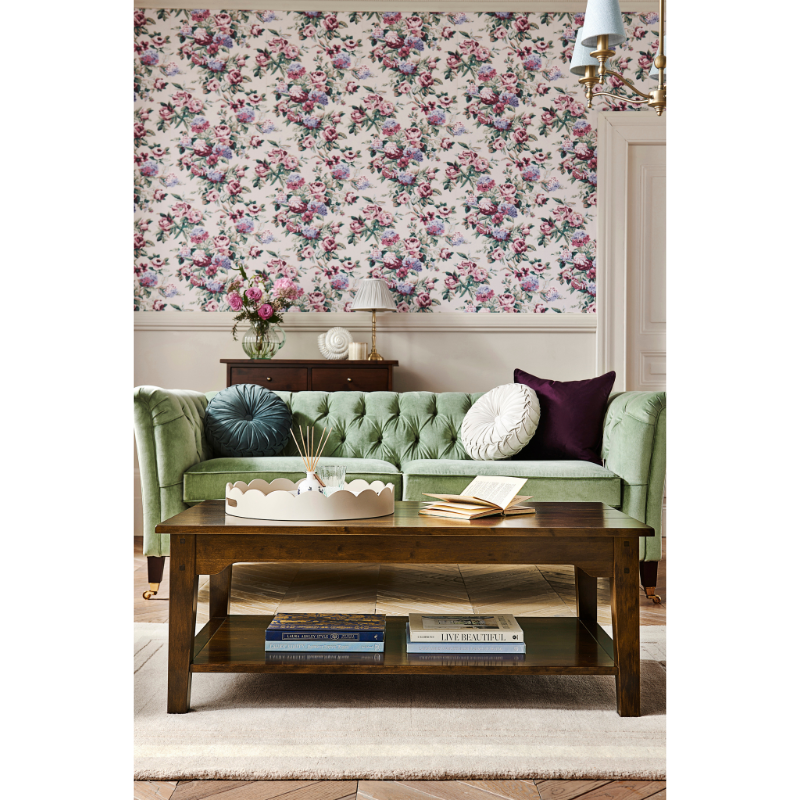 Laura Ashley Garrat Rectangular Coffee Table in Dark Chestnut - 3575441 - White Bear Furnishings