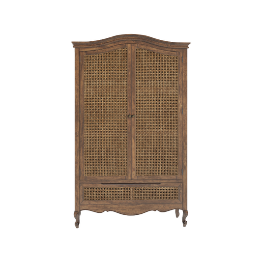 Montpellier 2 Door 1 Drawer Wardrobe in Walnut or Black