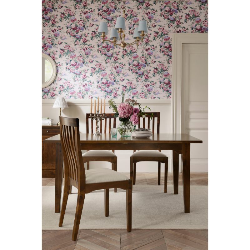 Laura Ashley Garrat Extending Dining Table in Dark Chestnut - 3345138 - White Bear Furnishings