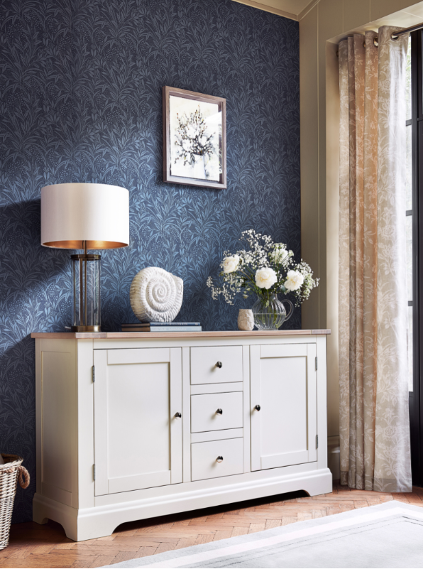 Laura Ashley Dorset 2 Door 3 Drawer Sideboard in White - 3691997 - White Bear Furnishings