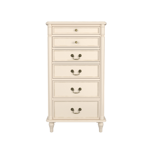 Laura Ashley Clifton 6 Drawer Tall Chest in Ivory - 3563889 - White Bear Furnishings