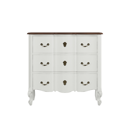 Montpellier 3 Drawer Chest in Walnut or Ivory