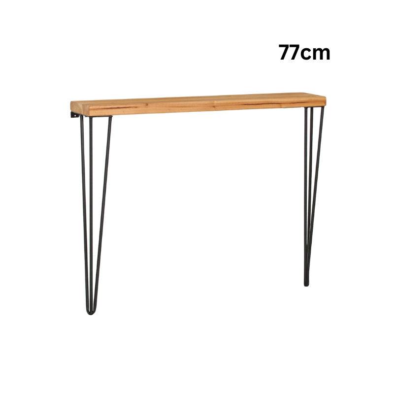 Maison Reproductions Rustic Wooden Hairpin Hall Console Table 77cm