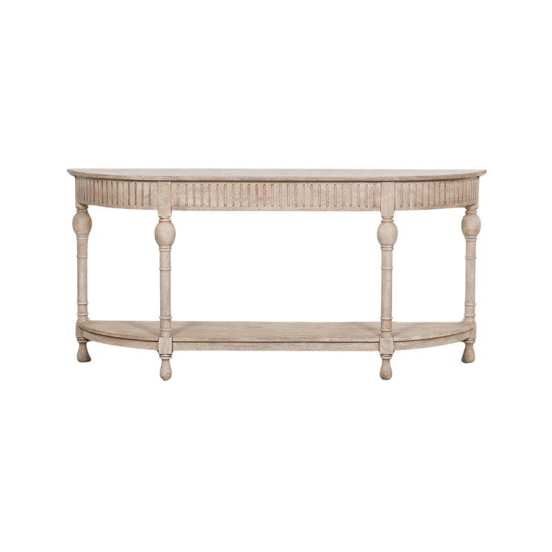 Maison Reproductions Acacia Wooden Curved Console - AFC559