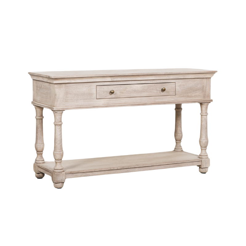 Maison Reproductions Acacia Wooden Console with Single Drawer - KFA193