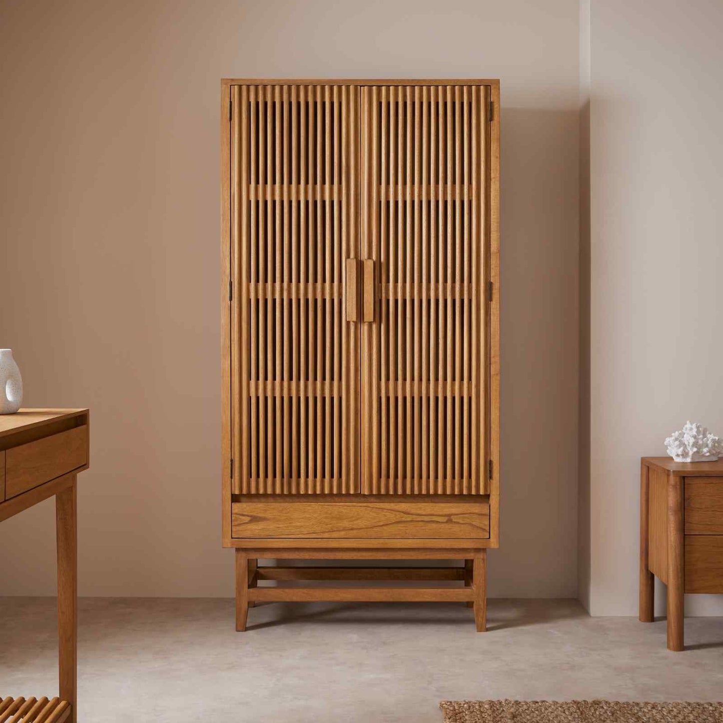 Fishe & Lilly Melia Light Oak Wardrobe with Drawers