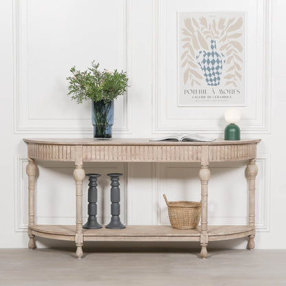 Maison Reproductions Acacia Wooden Curved Console - AFC559