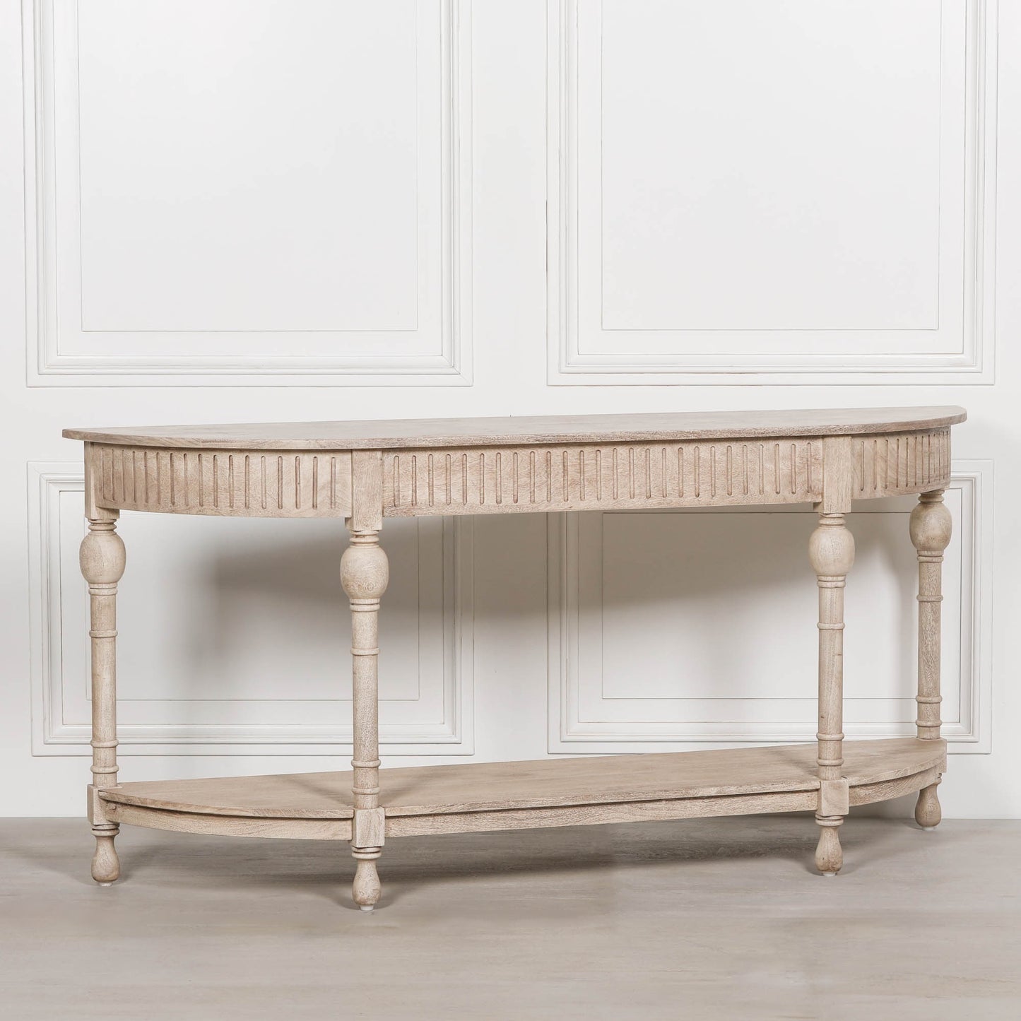 Maison Reproductions Acacia Wooden Curved Console - AFC559