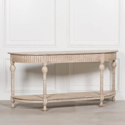 Maison Reproductions Acacia Wooden Curved Console - AFC559