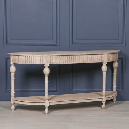 Maison Reproductions Acacia Wooden Curved Console - AFC559