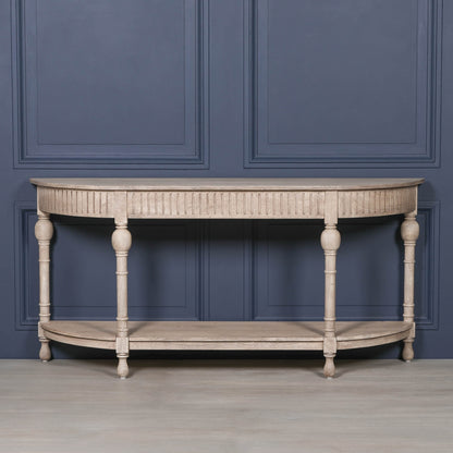 Maison Reproductions Acacia Wooden Curved Console - AFC559