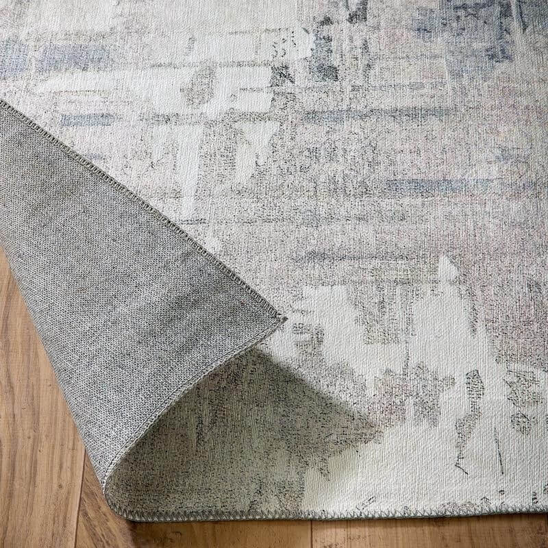 Eco-Washable Rug Abstract Design Non-Slip