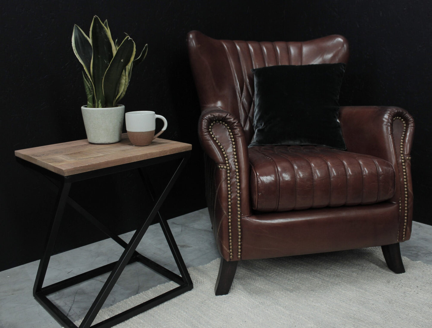 Luxury Vintage Leather Aston Armchair - TK018-1D