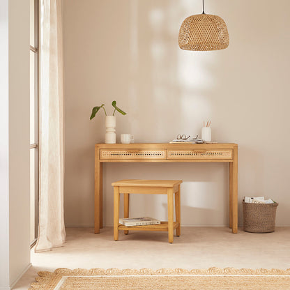 Fishe & Lilly Bali Rattan Dressing Table with 2 Drawers