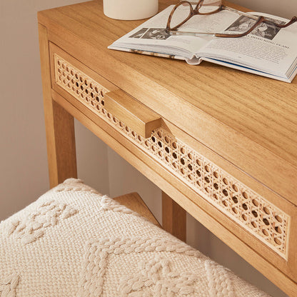 Fishe & Lilly Bali Rattan Dressing Table with 2 Drawers