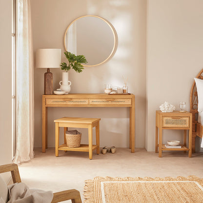 Fishe & Lilly Bali Rattan Dressing Table with 2 Drawers