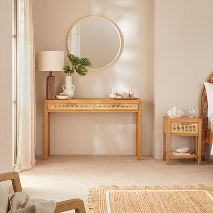 Fishe & Lilly Bali Rattan Dressing Table with 2 Drawers