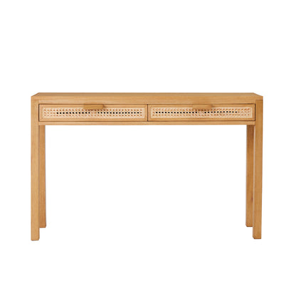 Fishe & Lilly Bali Rattan Dressing Table with 2 Drawers