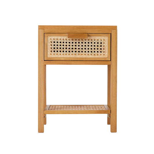 Fishe & Lilly Bali Rattan Bedside Table with 1 Drawer